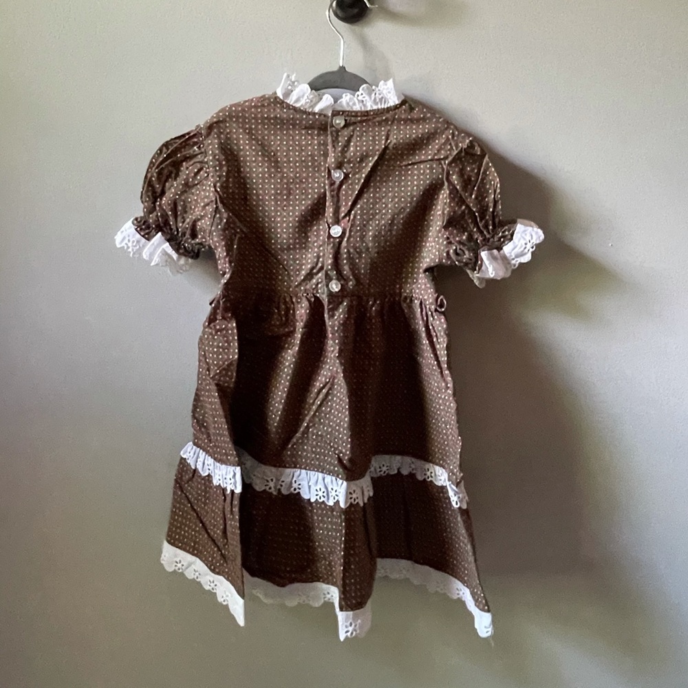 VINTAGE floral youngland dress girls size 6 lace - Picture 2 of 5